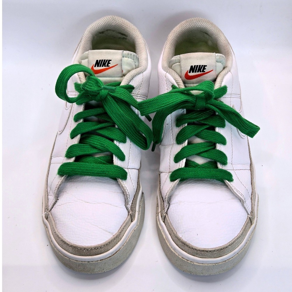 Nike Court Vision Low White Green Lace Sneakers DH3161 101‎ Men's Size 8.5